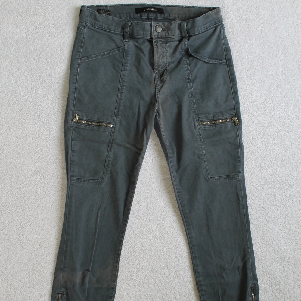 Grey Cargo Skinny Jeans